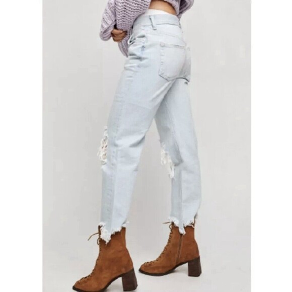 Free People We The Free Maggie Mid-Rise Straight Leg Cropped Jeans Size 27 - Picture 2 of 10